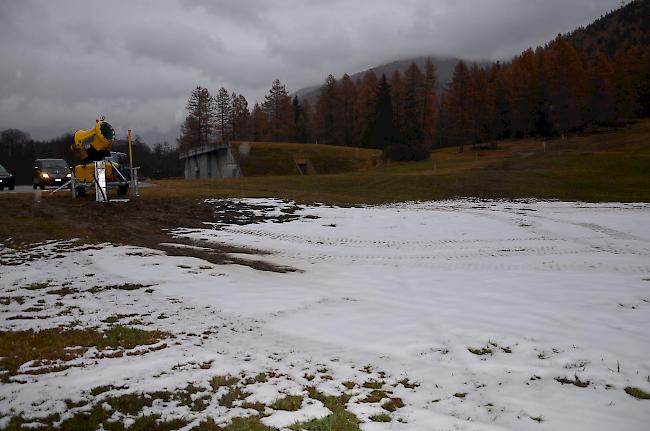 Der Schnee kann kommen. Ein Teil der neuen Beschneiungsanlage im Nordischen Zentrum in Ulrichen.