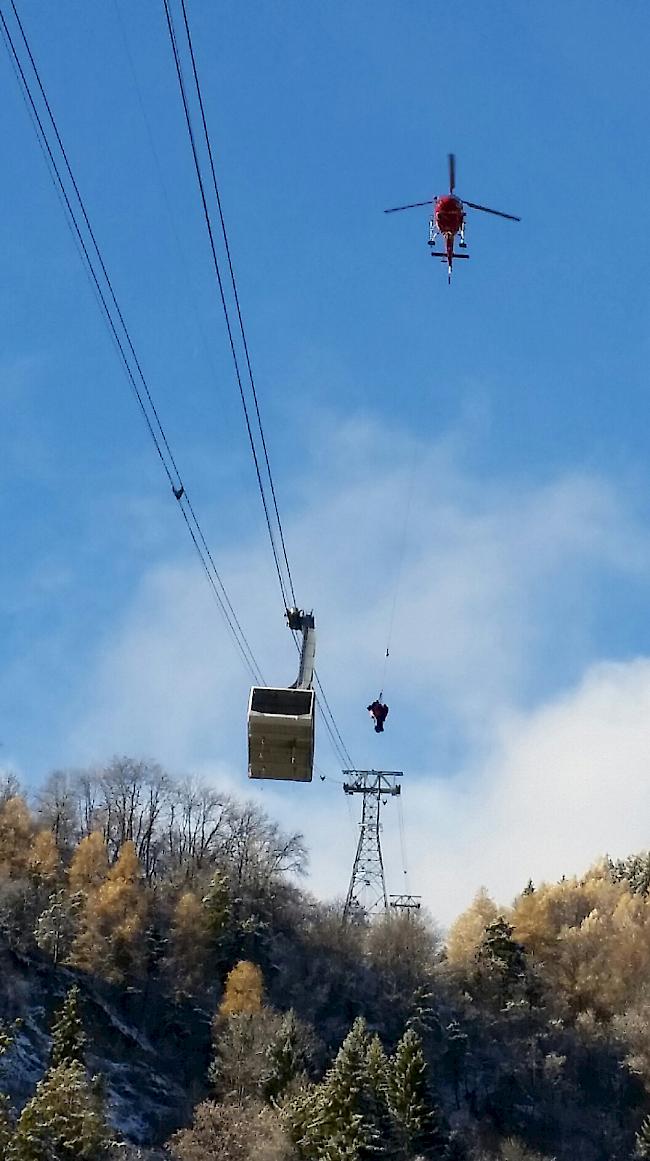 Die Bergungsübung der Bettmeralp Bahnen