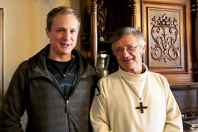 Olivier Forno und Jean-Pascal Genoud von der Chorherren-Gemeinschaft. 