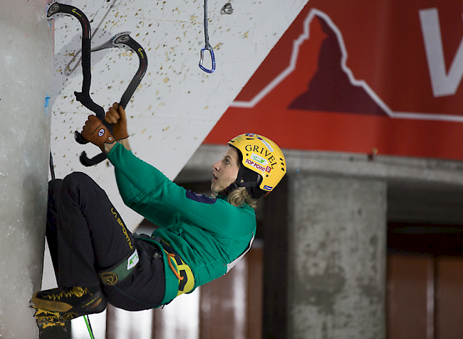 Die Vorbereitungen für UIAA Ice Climbing World Cup in Saas-Fee laufen auf Hochtouren (Foto: Philippe Mooser)