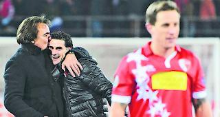 Christian Constantin und Trainer Didier Tholot.