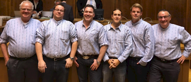 Von links: Fredy Arnold, Christian Gasser, Michael Graber, Sandro Fux, Patrick Sciamanna und Paul Biffiger.