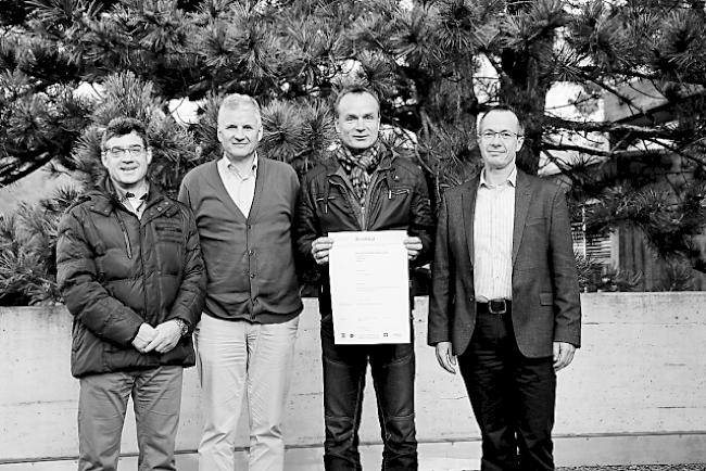 Grosse Freude. Das Qualitätsteam der BFO (von links): Edgar Kuonen, Reinhard Steiner, Reinhard Dirren und Arnold Berchtold.  