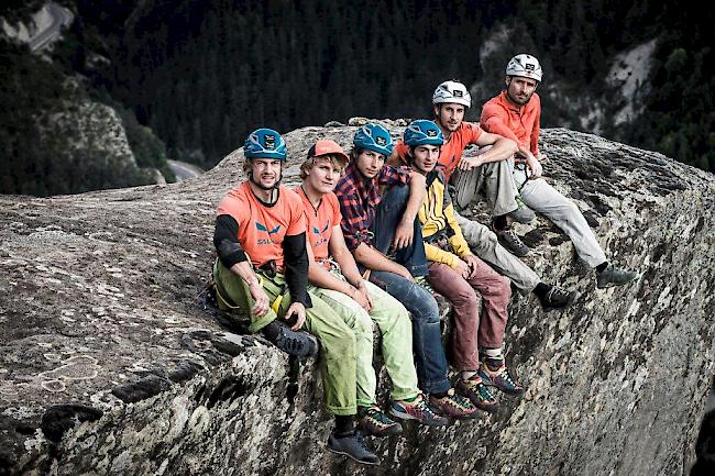 Das Team mit Guide Denis Burdet (ganz rechts)