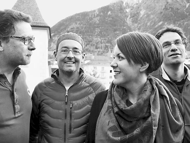 Klassisch. Das Oberwalliser Streichquartett mit Andreas Brunner, Andreas Seitz, Fabienne Imoberdorf und Jean-Robert Escher.
