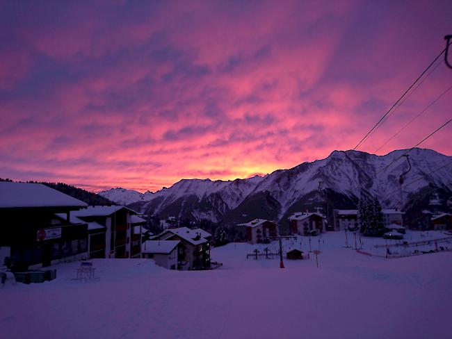 Am Donnerstagmorgen auf der Riederalp: «Die Ruhe vor dem Sturm».