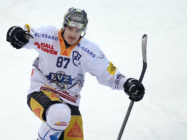 Dario Bürgler zelebriert seinen 1:1-Ausgleich bei Ambri