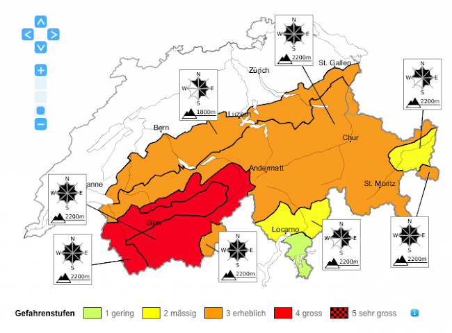 Aktuelle Lage: Grosse Lawinengefahr im Wallis.