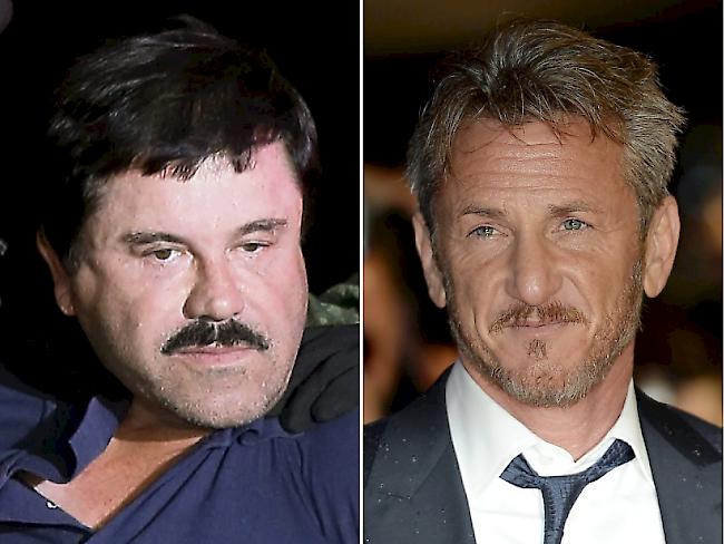 Im Visier der Justizt: Drogenboss "El Chapo", US-Filmstar Sean Penn und die mexikanische Schauspielerin Kate del Castillo.