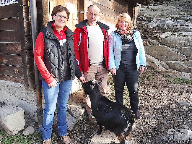 Der neue Vorstand des Vereins Tierpark Aletsch blickt optimistisch in die Zukunft: Aktuarin Anita Theler, Vizepräsident Franz Guntern und Präsidentin Madlen Bortis (v.l.).