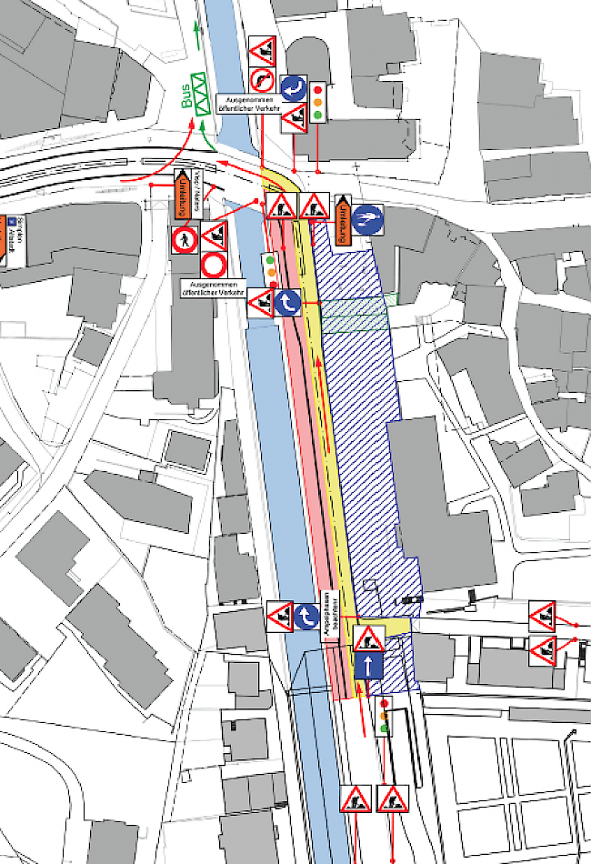 Die Neue Simplonstrasse wird zwischen Mitte Frebuar bis im August zur Einbahnstrasse.