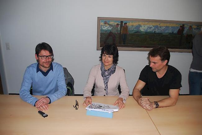 Von links. Roland Imhof (Stadtarchitekt), Stadträtin Lucia Näfen (Infrastruktur) und Marco Walter (Stadtingenieur).