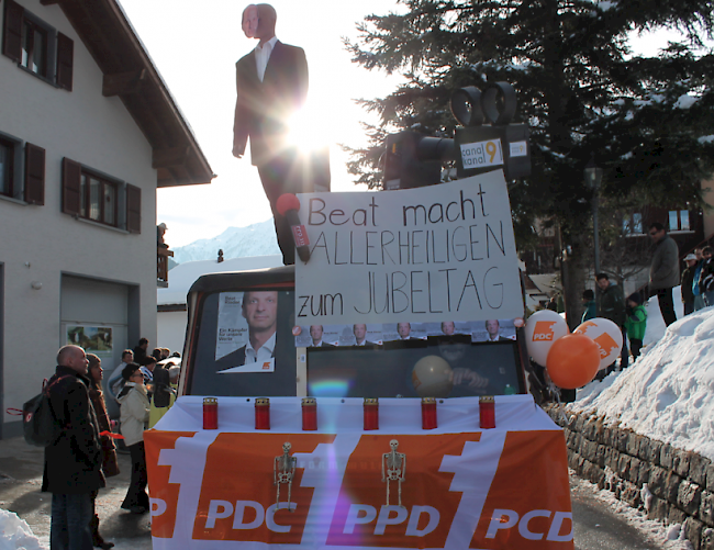 Fasnachtsumzug in Wiler im Lötschental vom Samstag.