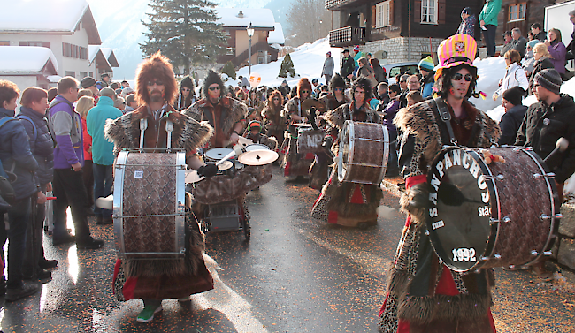 Fasnachtsumzug in Wiler im Lötschental vom Samstag.