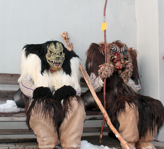 Fasnachtsumzug in Wiler im Lötschental vom Samstag.