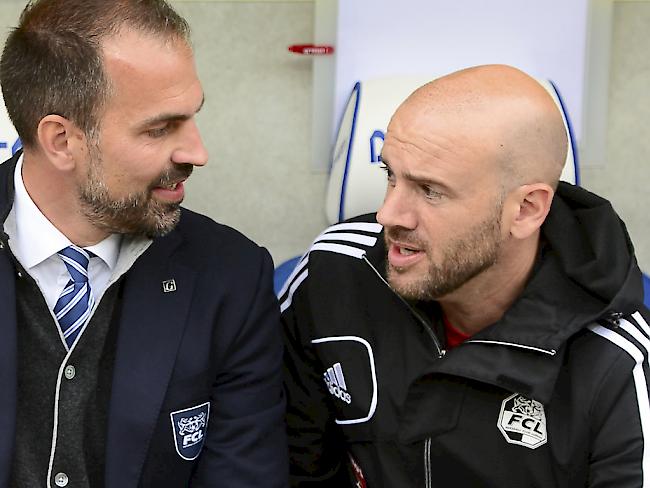 Roland Vrabec (rechts) im Gespräch mit Luzerns Cheftrainer Markus Babbel