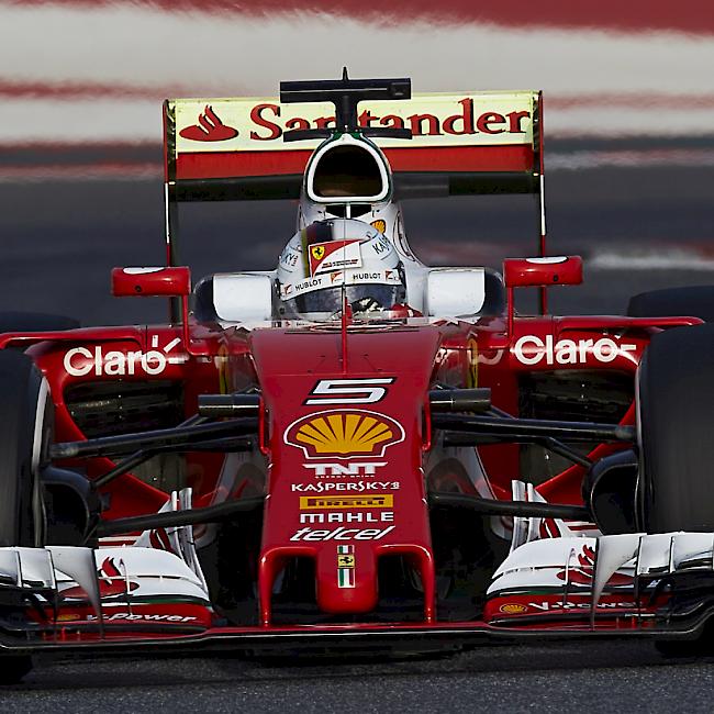 Sebastian Vettel fährt zum Auftakt der Formel-1-Tests in Barcelona im Ferrari die schnellste Runde