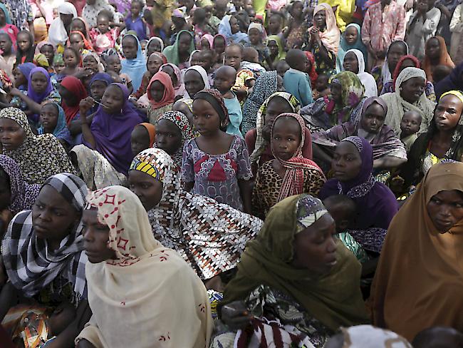 Vor Boko Haram geflohen - vom Hunger bedroht: Flüchtlinge in einem Lager im nigerianischen Yola. (Archiv)