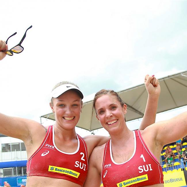 Trotz dem verpassten Podestplatz war es für Anouk Vergé-Dépré (links) und Isabelle Forrer eine erfolgreiche Woche an der Copacabana von Rio de Janeiro