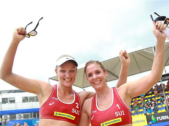 Trotz dem verpassten Podestplatz war es für Anouk Vergé-Dépré (links) und Isabelle Forrer eine erfolgreiche Woche an der Copacabana von Rio de Janeiro