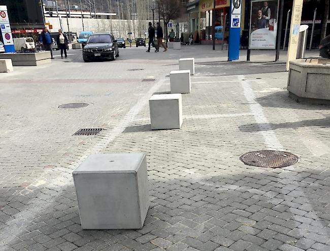 Die neue Parkplatzsituation am Visper Bahnhof