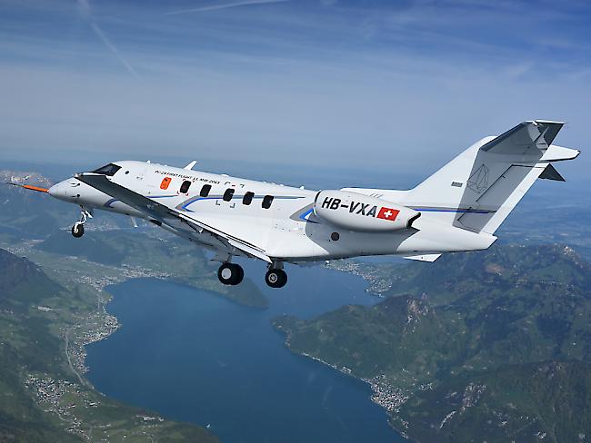 Die Pilatus Flugzeugwerke sind 2015 nichts ins Trudeln geraten, sondern haben an das Rekordergebnis von 2014 anknüpfen können. Im Bild der neue Jet PC-24 bei seinem Erstflug im Mai 2015