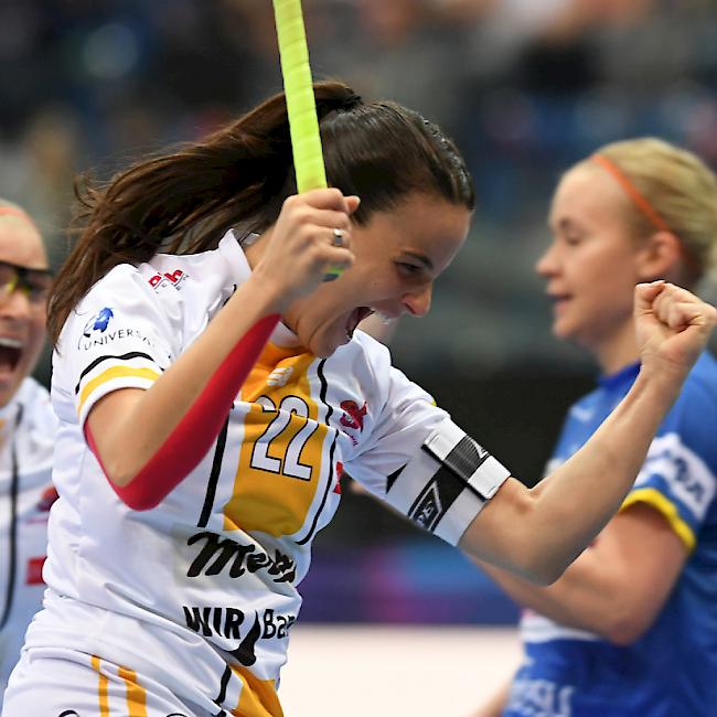 Piranha Churs Captain Seraina Ulber hat erneut Grund zum Jubeln