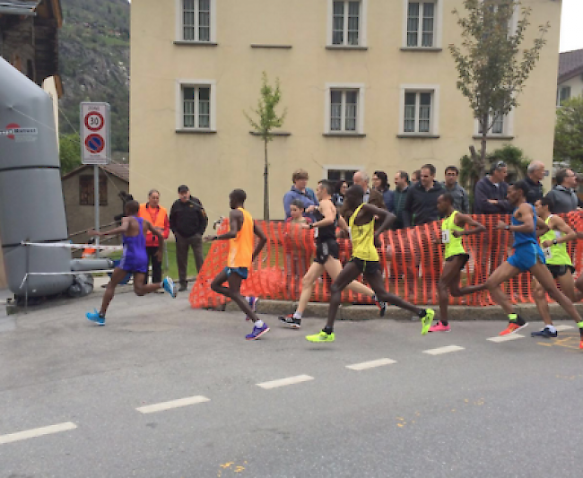 Der Stadtlauf in Brig vom Samstagnachmittag wurde von afrikanischen Läufern dominiert.