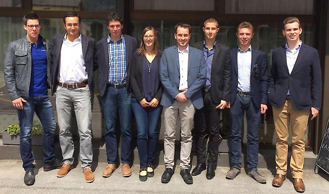 Der neue Vorstand (von links): Julien Cheseaux, Mounir Eienberger, Jonas Egli, Noémie Mayor, Thomas Birbaum, Kilian Siggen, Jonas Follonier und Sébastien Oreiller.