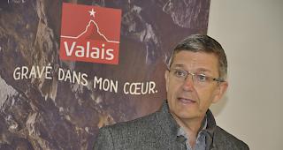 Damian Constantin, Direktor Valais/Wallis Promotion, bei der Pressekonferenz vom Dienstagvormittag.