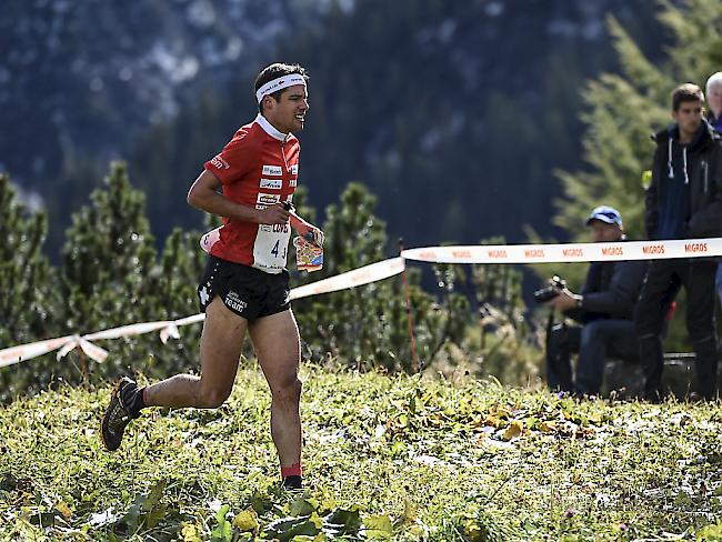 Schlussläufer Martin Hubmann gewann zusammen mit Florian Howald und Baptiste Rollier EM-Gold in der Männerstaffel