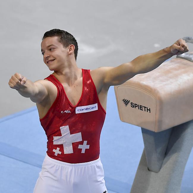 Christian Baumann holte mit Bronze am Pauschenpferd die zweite Medaille für den Schweizerischen Turnverband an den Heim-Europameisterschaften in Bern