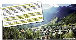 Im Saastal (Bild: Saas-Fee) bezahlen neu alle Zweitwohnungsbesitzer gleich viel Kurtaxe. Der Grund: dieser Brief aus Sitten. (kl. Bild)