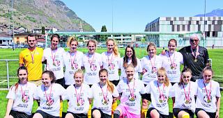 Das Frauenteam des FC Brig-Glis. 3.-Liga-Meister, Cupsieger und Aufstieg in die 2. Liga Inter.