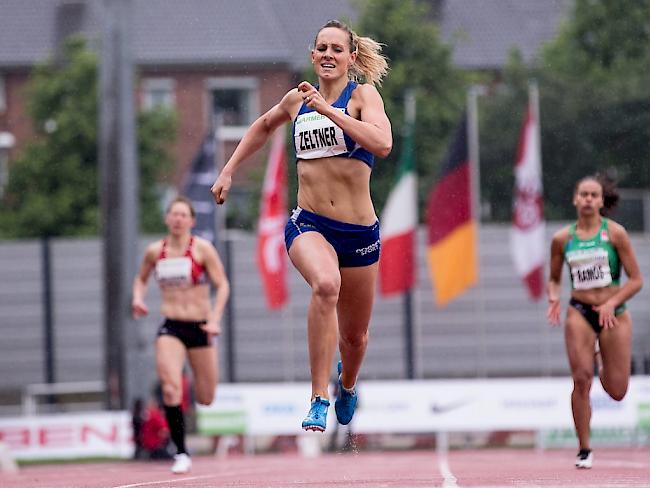 Michelle Zeltner belegt beim internationalen Siebenkampf im deutschen Ratingen nach dem ersten Tag Position 3