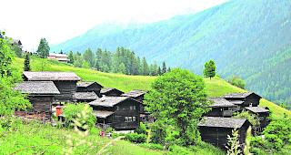 Alemannische Architektur. Der Weiler Ammern in Blitzingen.  