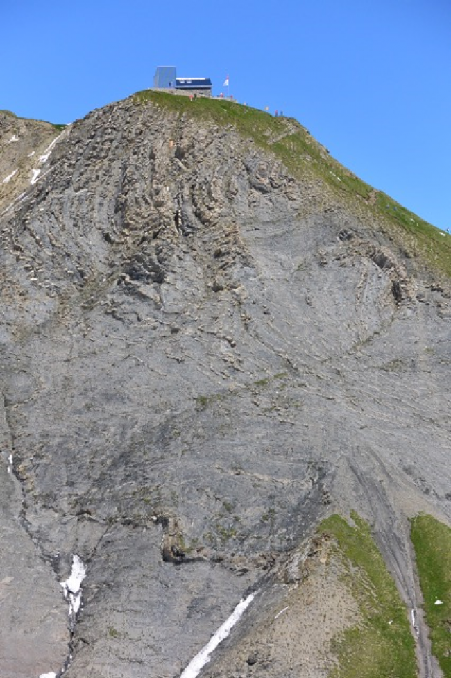 Ort des Geschehens. Hier stürzte der Alpinist.