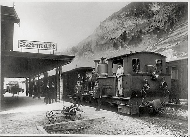 Am 18. Juli 1891 konnte die Gesamtstrecke von Visp nach Zermatt eröffnet werden.