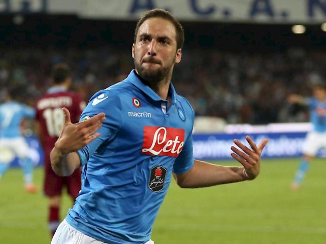 Wechsel mit Zündstoff: Gonzalo Higuain feiert seine Treffer künftig im Trikot von Napolis Ligakonkurrent Juventus
