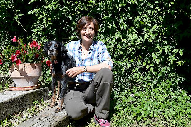 Ein eingespieltes Team – Marie-Hélène Fauchère-Bonvin mit Hund «Flashy».