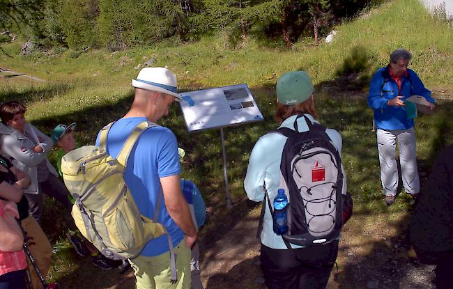 Viel Wissenswertes über den Gornergletscher gab es unterwegs zu lesen – und zu hören.