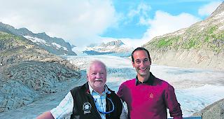 Zufrieden. Die beiden Gletscherexperten Benedikt Schnyder (links) und Dr. David Volken. 