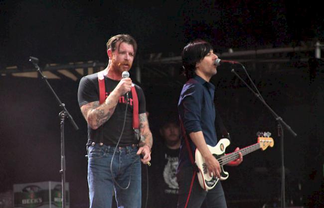 Die «Eagles of Death Metal» am Freitagnachmittag am Open Air Gampel.