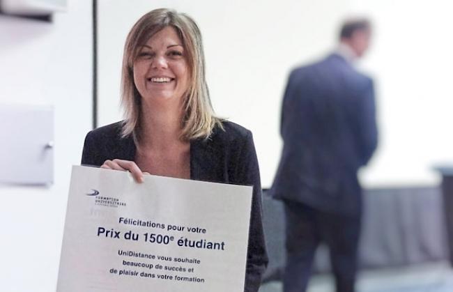 Nathalie Nawratil ist die 1500. Studentin der FernUni Schweiz.