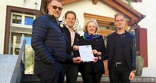 Das B&uuml;ndnis f&uuml;r Zermatt (von links): Hermann Schaller, Philipp Fuchs, Iris K&uuml;ndig  und Daniel Droz.