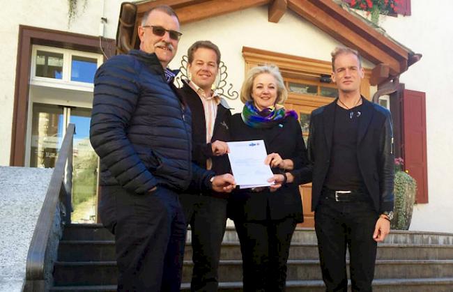 Das Bündnis für Zermatt (von links): Hermann Schaller, Philipp Fuchs, Iris Kündig  und Daniel Droz.