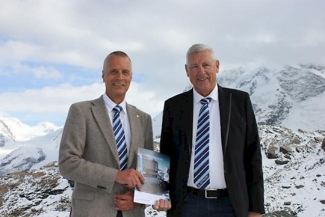 Markus Hasler CEO der Zermatt Bergbahnen AG (links) und Verwaltungsratspräsident Hans Peter Julen können auf ein solides Geschäftsjahr zurückblicken.