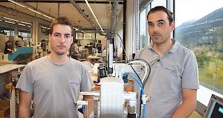 Ausbildungsverantwortlicher Christoph Imsand (l.) und Tobias Mutter.