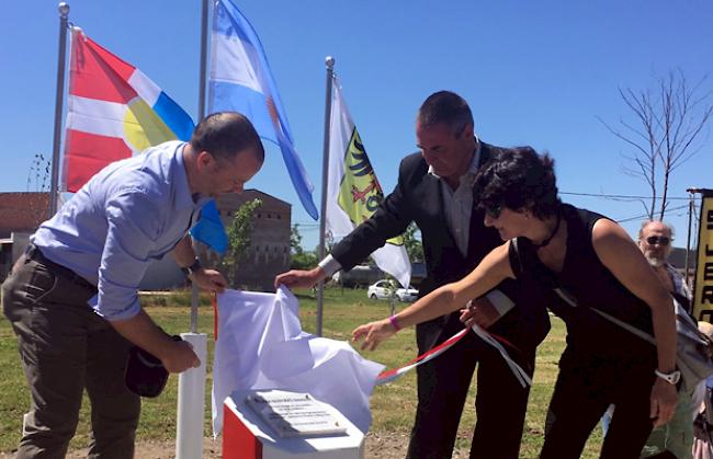 Einweihungszeremonie beim neuen Platz in San Jerónimo Norte.