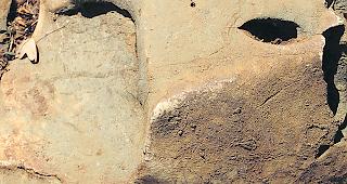 Eines der &laquo;Steingesichter&raquo; aus dem Fotoband von Hubert Theler.